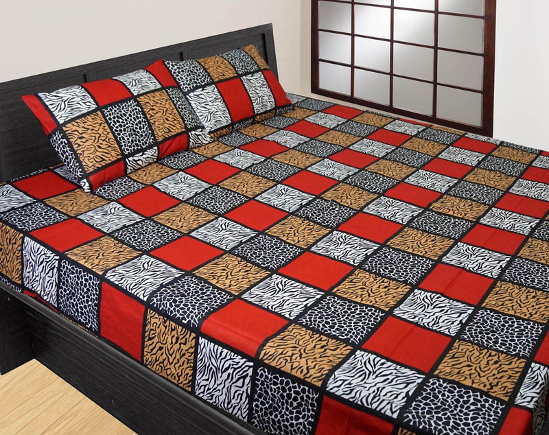 SGH 144 TC Cotton Double Printed Bedsheet(Pack of 1, Red) SGH 144 TC Cotton Double Printed Bedsheet(Pack of 1, Red)
