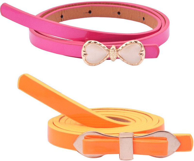 Antiformal Women Pink, Orange Artificial Leather Belt Antiformal Women Pink, Orange Artificial Leather Belt