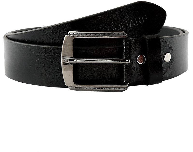 AMR Men Black Genuine Leather Belt AMR Men Black Genuine Leather Belt