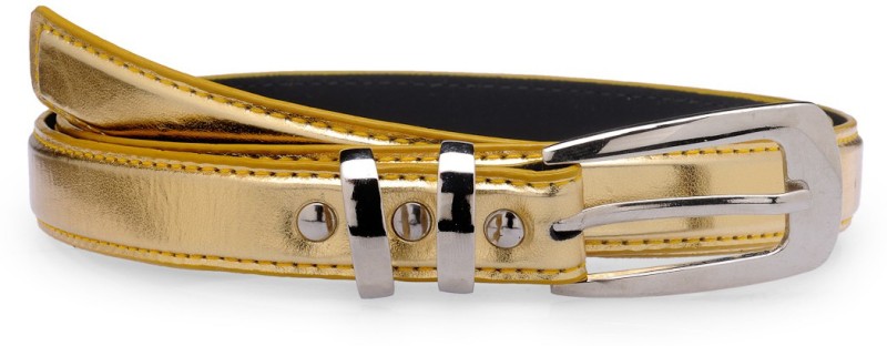 Allura Women Evening/Party, Semi-formal, Casual Gold Synthetic Belt