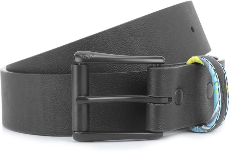 Quiksilver Men Black Metal Reversible Belt Quiksilver Men Black Metal Reversible Belt