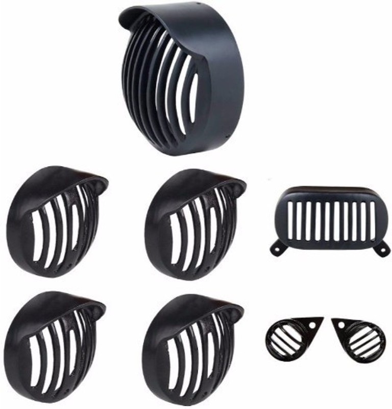 Bikers World GC1 Bike Headlight Grill(Black)