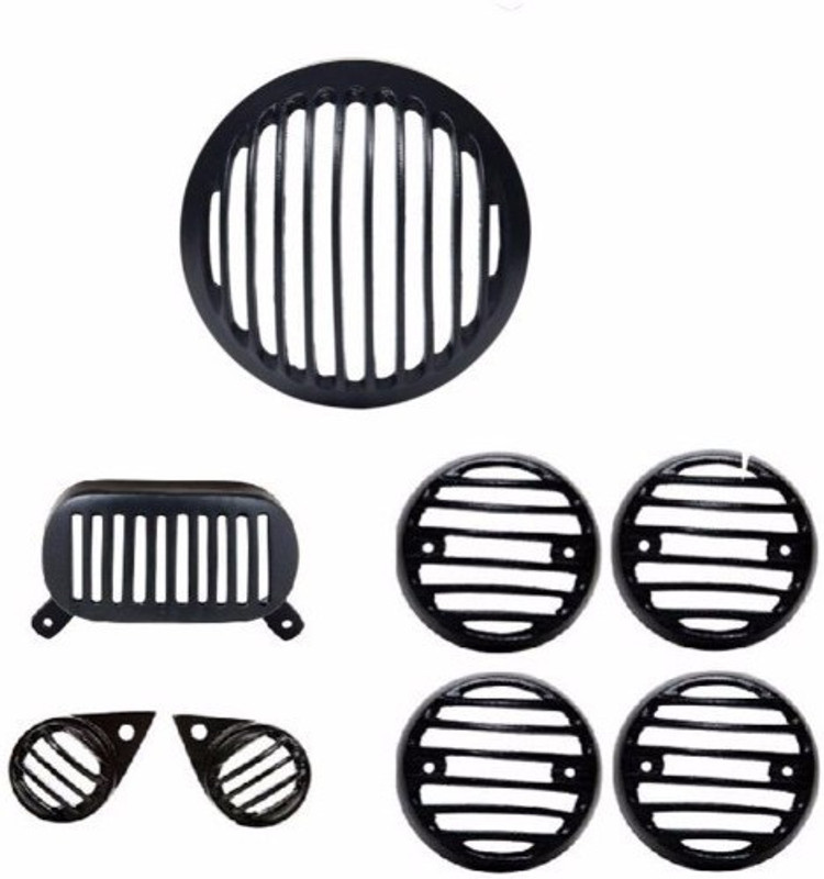 Bikers World GC20 Bike Headlight Grill(Black)