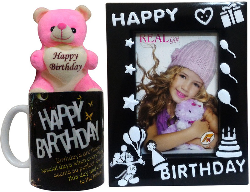 Saugat Traders Birthday Gift Combo - Soft Teddy, Birthday Photo Frame & Coffee Mug(Set of 3) Saugat Traders Birthday Gift Combo - Soft Teddy, Birthday Photo Frame & Coffee Mug(Set of 3)