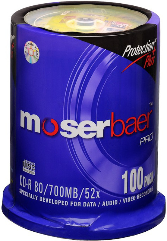 Moserbaer CD Rewritable Cake Box 700 MB