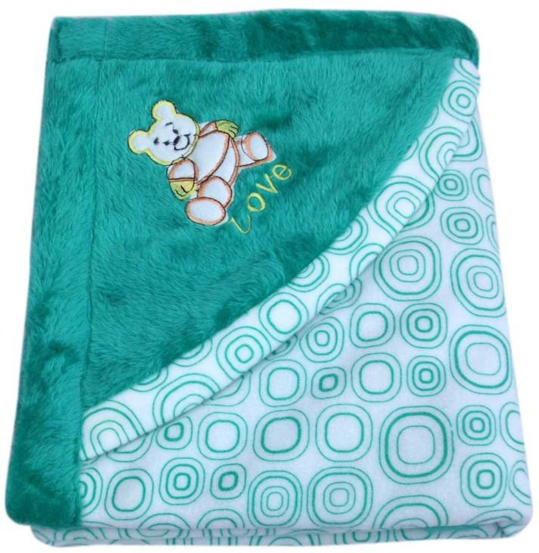 Gargshope Cartoon Crib Coral Blanket(Polyester, Green) Gargshope Cartoon Crib Coral Blanket(Polyester, Green)