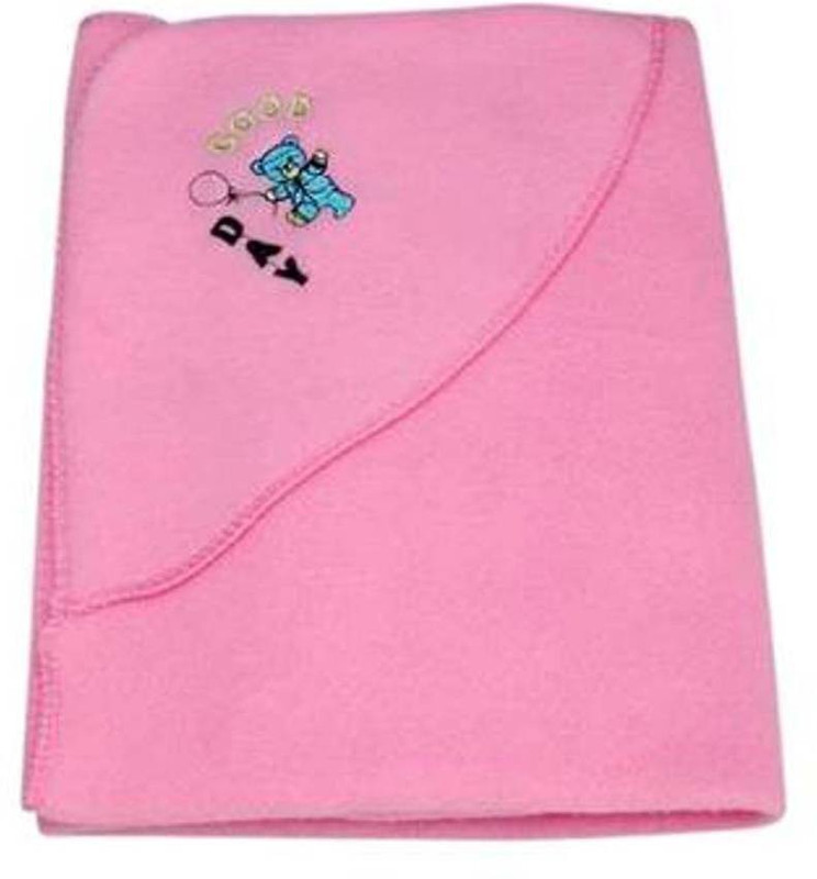 Gargshope Cartoon, Solid Crib Hooded Baby Blanket(Polyester, Pink) Gargshope Cartoon, Solid Crib Hooded Baby Blanket(Polyester, Pink)