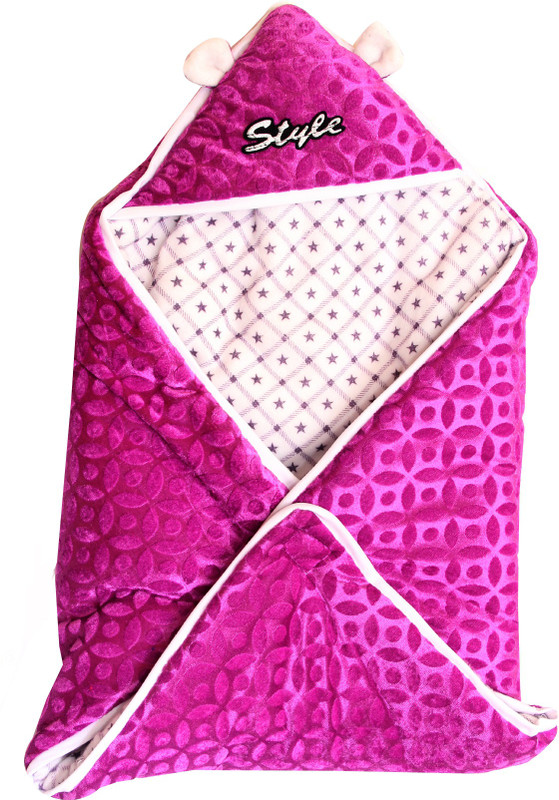 SilverStone Printed Single Hooded Baby Blanket(Polyester, mix purple) SilverStone Printed Single Hooded Baby Blanket(Polyester, mix purple)
