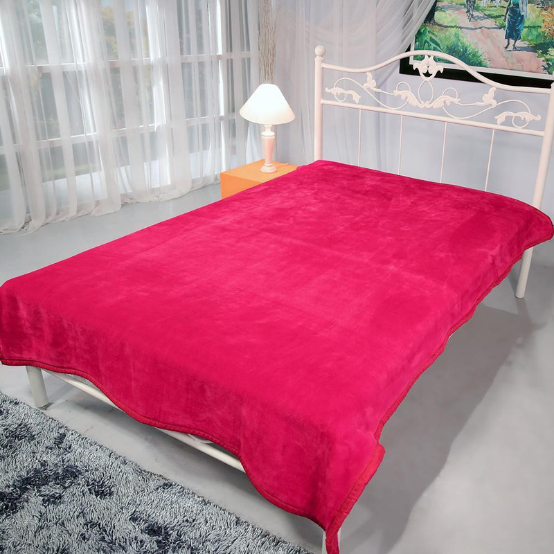 JaipurCrafts Solid Double Mink Blanket(Microfiber, Pink) JaipurCrafts Solid Double Mink Blanket(Microfiber, Pink)