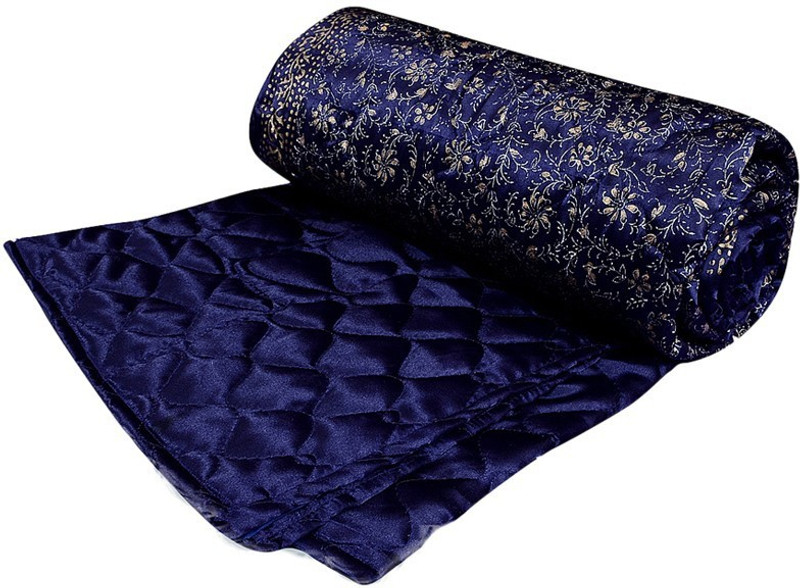 fashionadobe Abstract King Quilt(Microfiber, Blue)