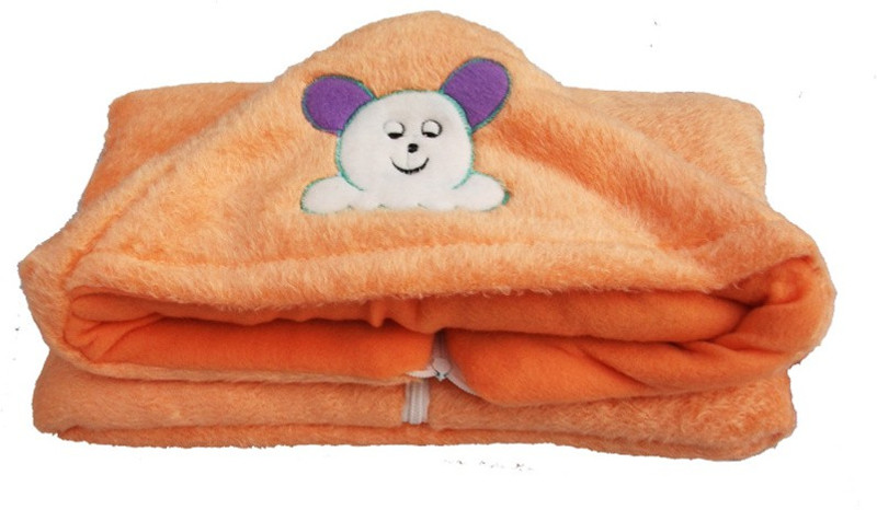 Gargshope Cartoon Crib Coral Blanket(Polyester, Orange) Gargshope Cartoon Crib Coral Blanket(Polyester, Orange)
