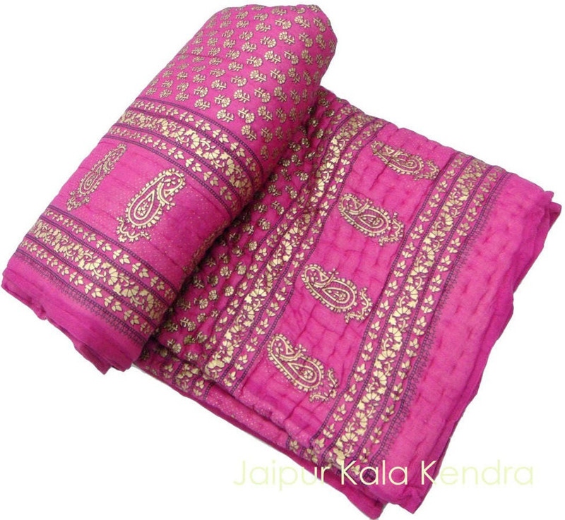 Cat Eye Export Floral King Comforter(Microfiber, Multicolor)