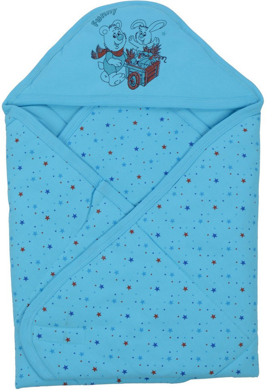 Aarushi Printed Single Crib Baby Blanket(Microfiber, Blue) Aarushi Printed Single Crib Baby Blanket(Microfiber, Blue)