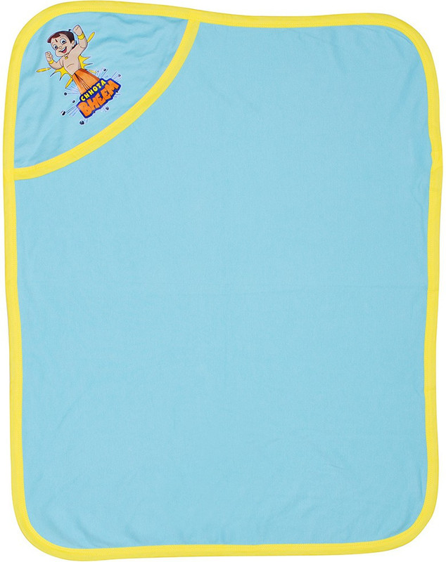 Chhota Bheem Cartoon Single Hooded Baby Blanket(Cotton, Blue) Chhota Bheem Cartoon Single Hooded Baby Blanket(Cotton, Blue)