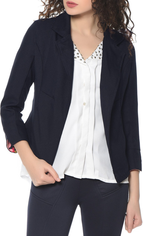 HRIKSHIKA FASHION Solid Single Breasted Casual Women Blazer(Black)