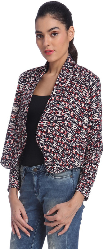 Only Printed Single Breasted Casual Women Blazer(Multicolor)