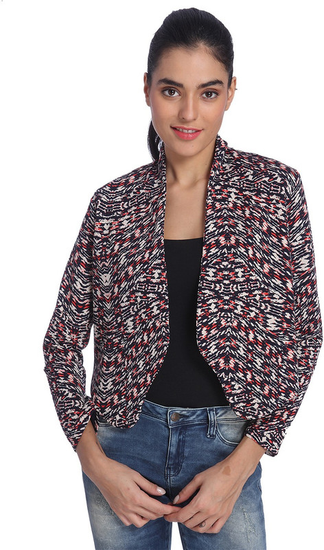 Only Printed Mandarin Casual Women Blazer(Multicolor)