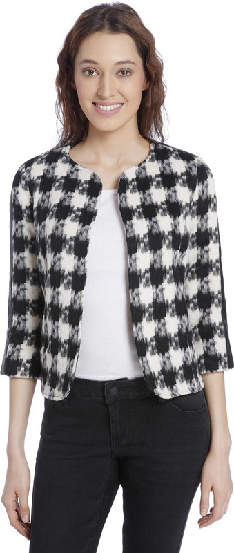 Vero Moda Houndstooth Single Breasted Casual Women Blazer(White)