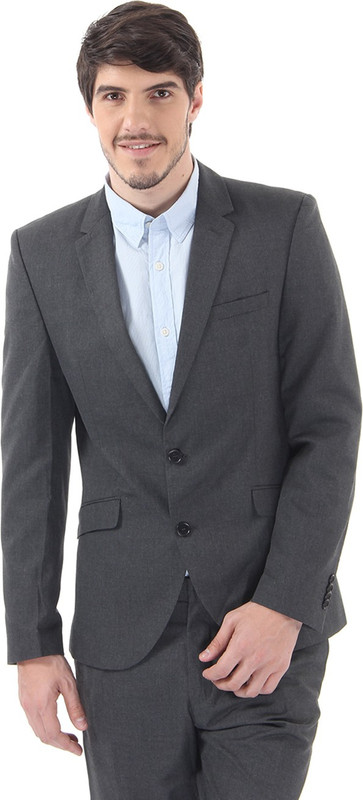 Selected Solid Single Breasted Casual Men Blazer(Grey)