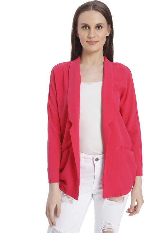 Vero Moda Solid Mandarin Casual Women Blazer(Pink)