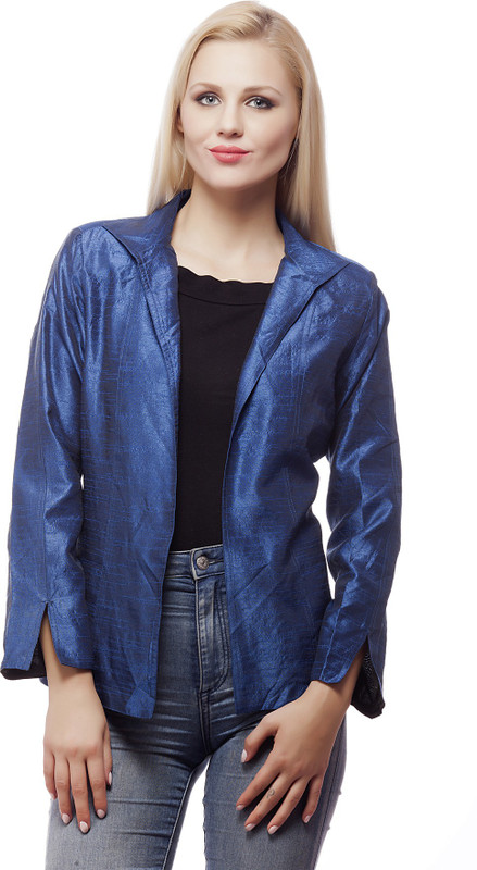 Clo Clu Solid Single Breasted Party Women Blazer(Dark Blue)