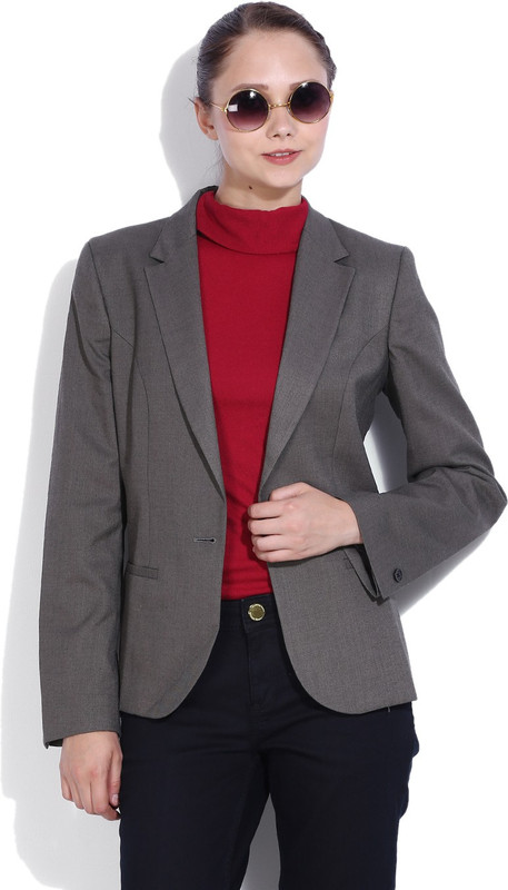 Van Heusen Solid Casual Women Blazer