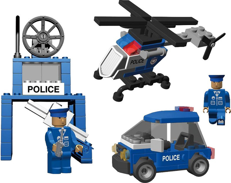 Best Lock 142 Piece Police Crew Block Set(Multicolor)