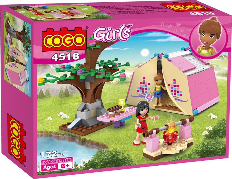 Webby Girls Picnic Play Campers Building Blocks - 179 Pieces(Multicolor)