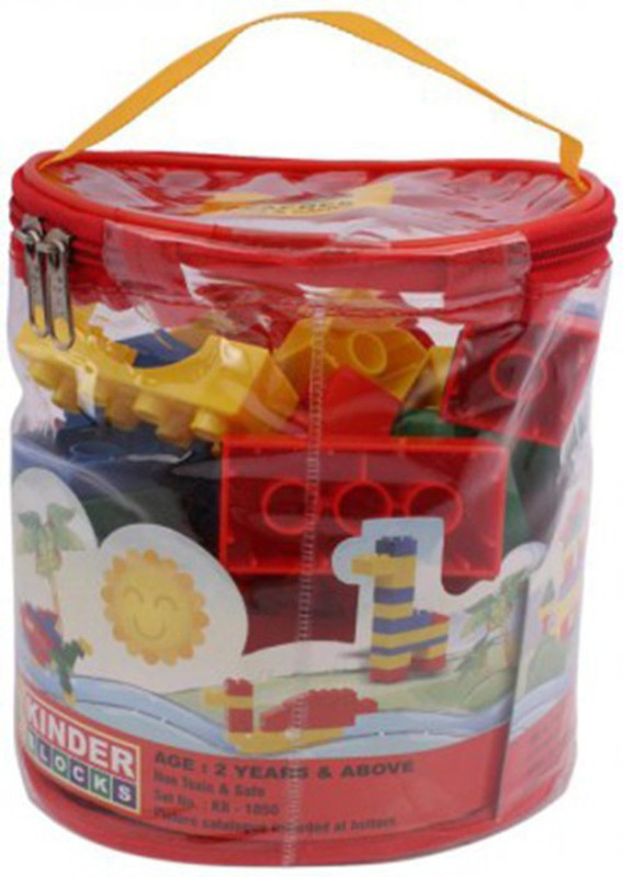 Peacock Kinder Block PVC bag 50 pcs(Multicolor)