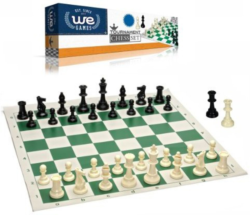 We Games Best Value Tournament Chess Set 90% Plastic Filled Chess Board Game