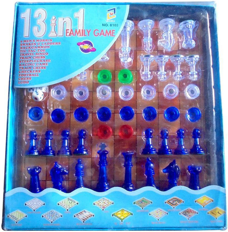 New Pinch 13 in 1 Magnetic Ludo Chess Snacks and Ladders Set Board Game Board Game