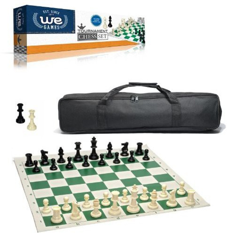 We Games Wood Expressions Tournament Chess Set With Black Canvas Bag Board Game