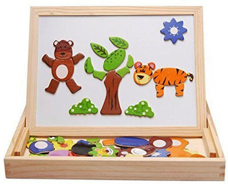 Vaibhav Magnetic Board Games Animal Puzzle Wooden Educational Drawing Board Toys Board Game