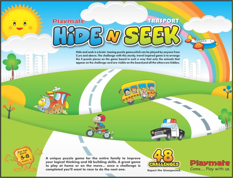 Playmates Toys Hide N Seek Transport Board Game