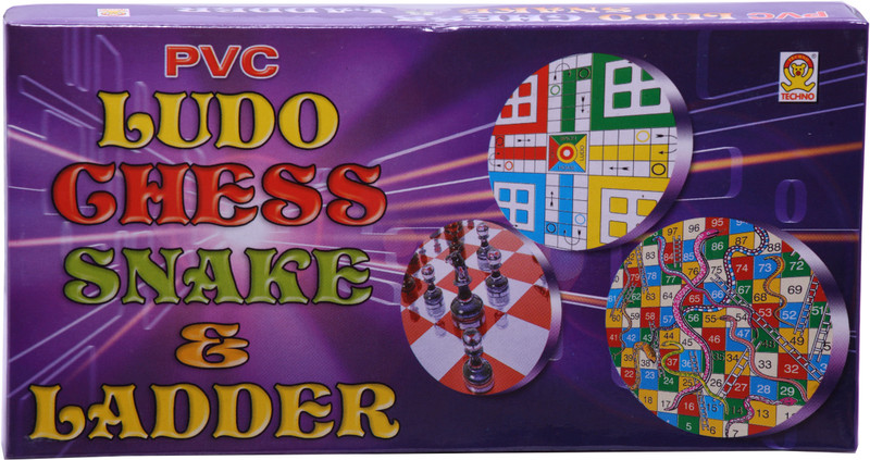 Techno Mini Ludo Chess Snake and Ladders - 3 in 1 Board Game