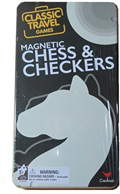 Cardinal Classic Travel Games Magnetic Chess & Checkers Board Game
