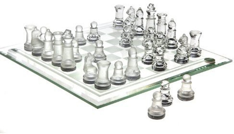 Studio Silversmiths Chess Set Fine Glass( 8 X 8) Board Game