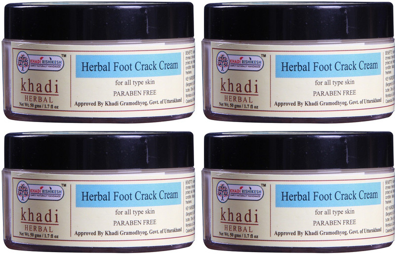 Khadi Rishikesh Herbal Natural Foot Crack Cream Pack of 4(200 g)