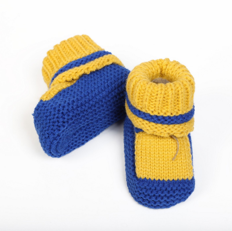 Babyoodles Booties(Toe to Heel Length - 10 cm, Yellow)