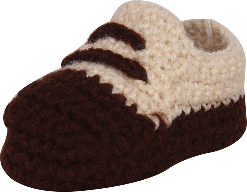 Ole Baby Booties(Toe to Heel Length - 10 cm, Brown)