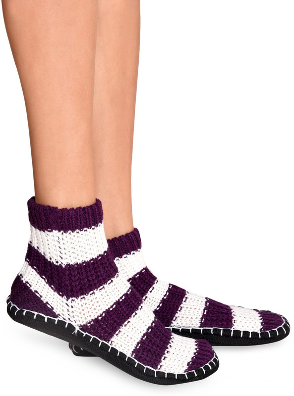 Senora LBT-4 PURPLE WHITE Booties(Toe to Heel Length - 24 cm, Purple)