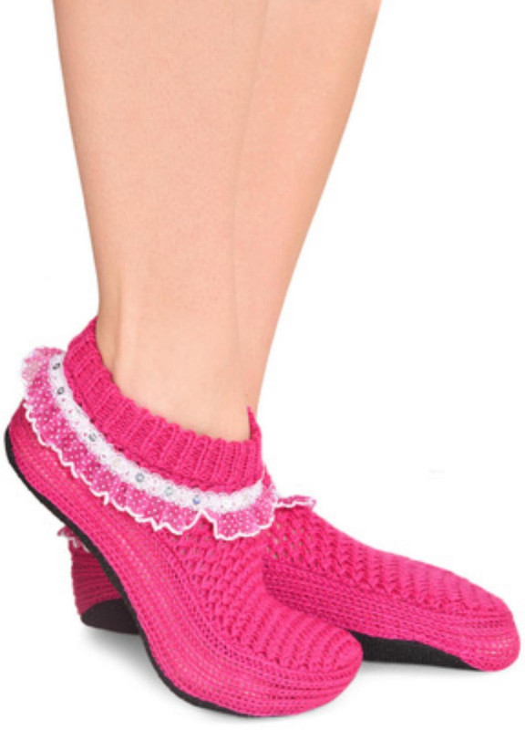 Senora BTN-1 HOTPINK Booties(Toe to Heel Length - 24 cm, Pink)