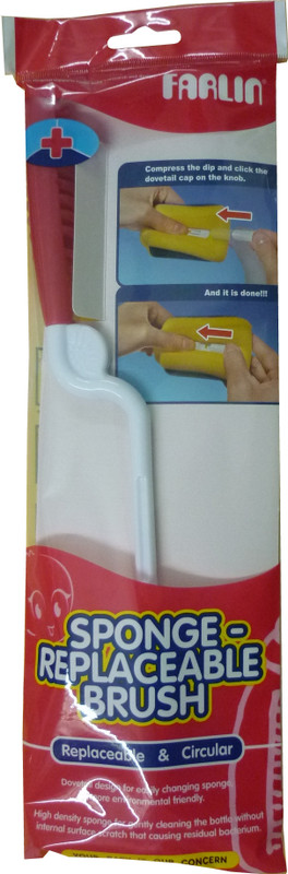 Farlin Sponge Replaceable Brush(Pink)