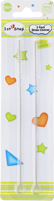 1st Step 2 pcs Pack Straw Cleaner(Silver)