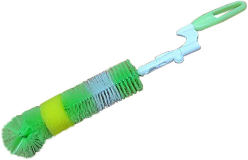 HOKIPO Medium Sized Cleaning Brush with Sponge(Multicolor)