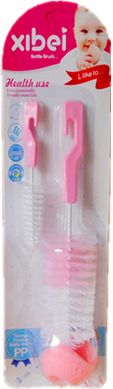 Xibei Nylon Bottle And Nipple Brush(Pink)