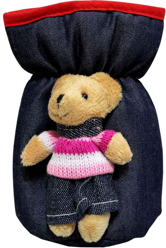 Rachna Baby Denim Feeding Bottle Cover 05 - Small(Red, Blue)