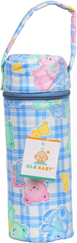 Ole Baby 3D Pop Out Plush Soft Toy Assorted Single Portable Infant Feeding Milk Food Bottle Thermal Warmer Bag Storage Holder (Upto 250ml each)(Orange)