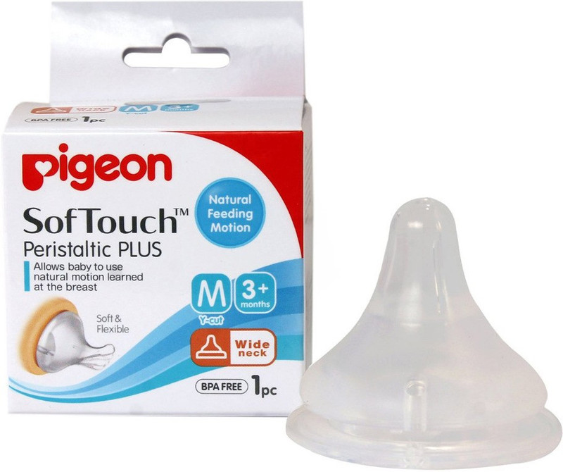 Pigeon Softouch Peristaltic Plus Nipple Medium Flow Nipple(Pack of 1 Nipple) Pigeon Softouch Peristaltic Plus Nipple Medium Flow Nipple(Pack of 1 Nipple)