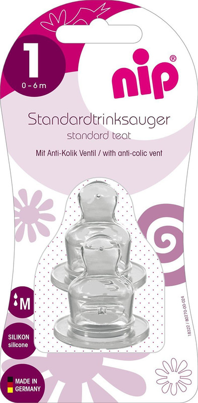 Nip Milk (M) with Vent Bottle Teats size 1 Medium Flow Nipple(Pack of 2 Nipples) Nip Milk (M) with Vent Bottle Teats size 1 Medium Flow Nipple(Pack of 2 Nipples)